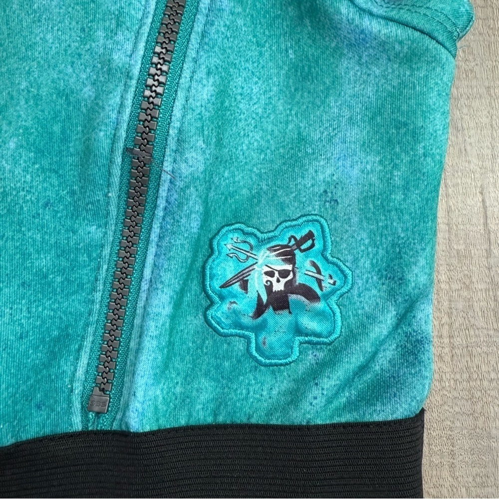 Disney Descendants 3 Teal and Black Kids Costume Size S 6 Mesh Dress - Picture 4 of 8